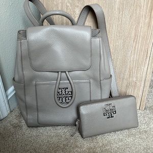 Tory Burch backpack and wallet